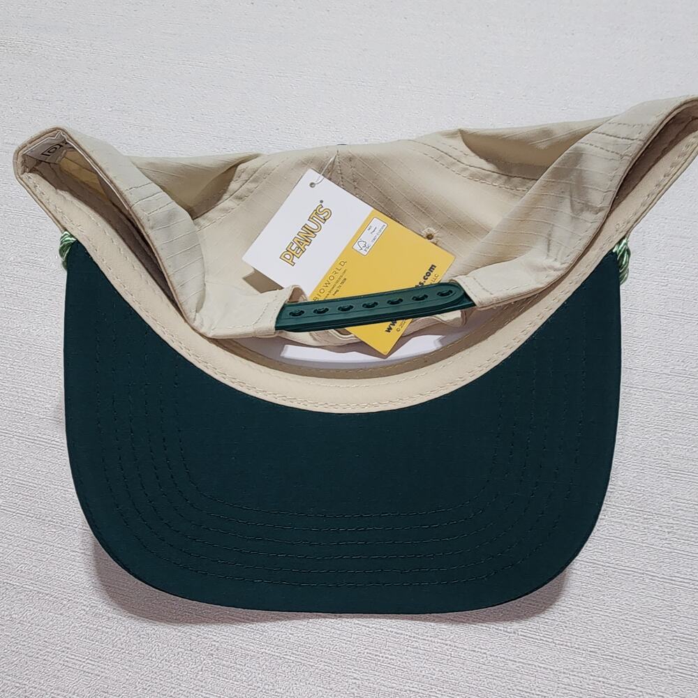 Bioworld Beige and Dark Green 'It's All Good in the Woods' Snoopy Cap - Picture 6 of 6